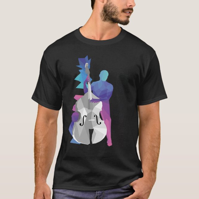 Double Bass Double Bass Instrument Idee T-Shirt (Vorderseite)