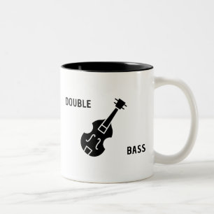 Double Bass in Schwarz Zweifarbige Tasse