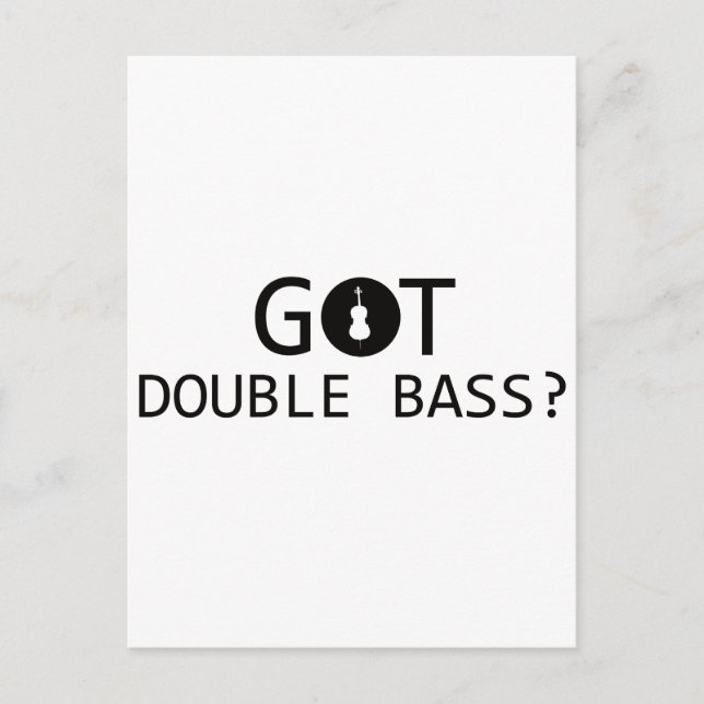 DOUBLE BASS Musikdesigns Postkarte (Vorderseite)