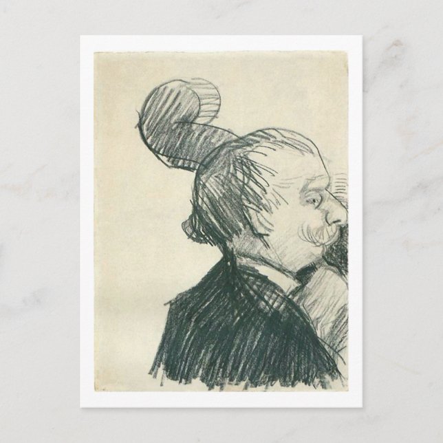 Double-Bass Player (F1244cv) Van Gogh Fine Art Postkarte (Vorderseite)