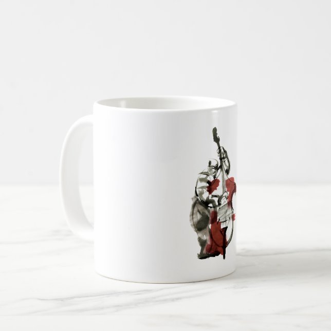 Double Bass Player Kaffeetasse (Vorderseite Links)
