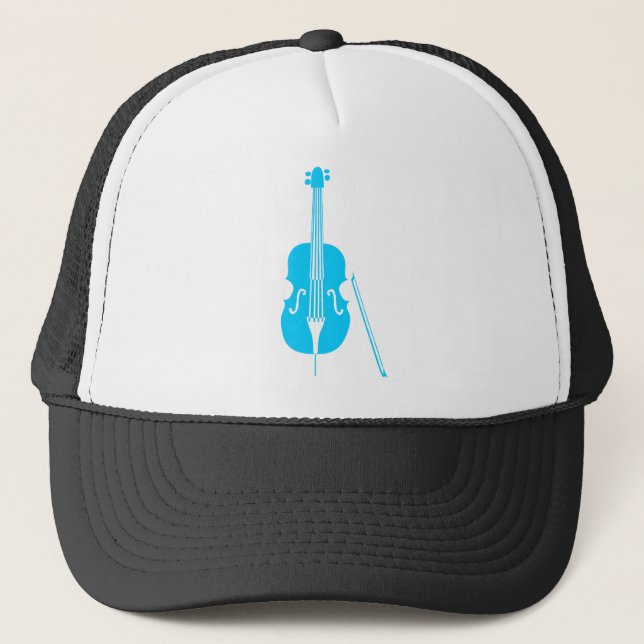 Double Bass - Sky Blue Truckerkappe (Vorderseite)