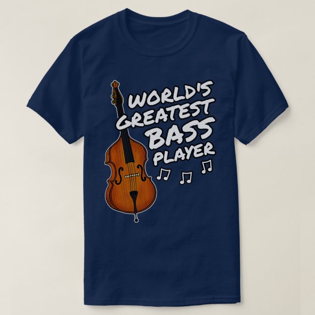 Double Bass Weltbest Bass Player Jazz Bassi T-Shirt (Design vorne)