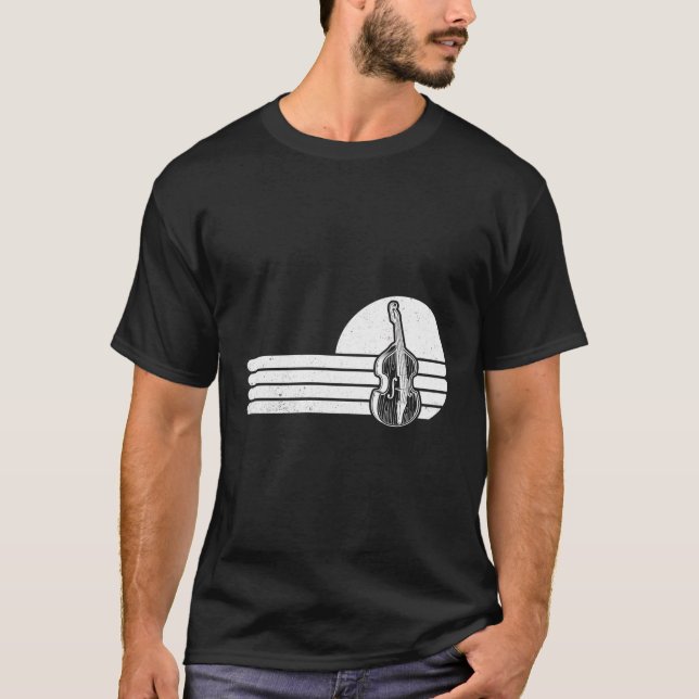Double Bassist-Doppelblende T-Shirt (Vorderseite)
