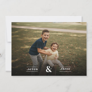 Double Birthday Two Kids Photo Party Celebration Einladung