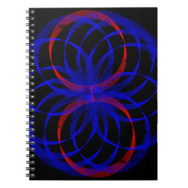 Double Blueberry Accent Geometric Spiral Notebook Notizblock