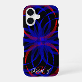 Double Blueberry Color Geometric iPhone 16 Case iPhone 16 Hülle