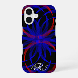 Double Blueberry Color Geometric iPhone 16 Case iPhone 16 Hülle