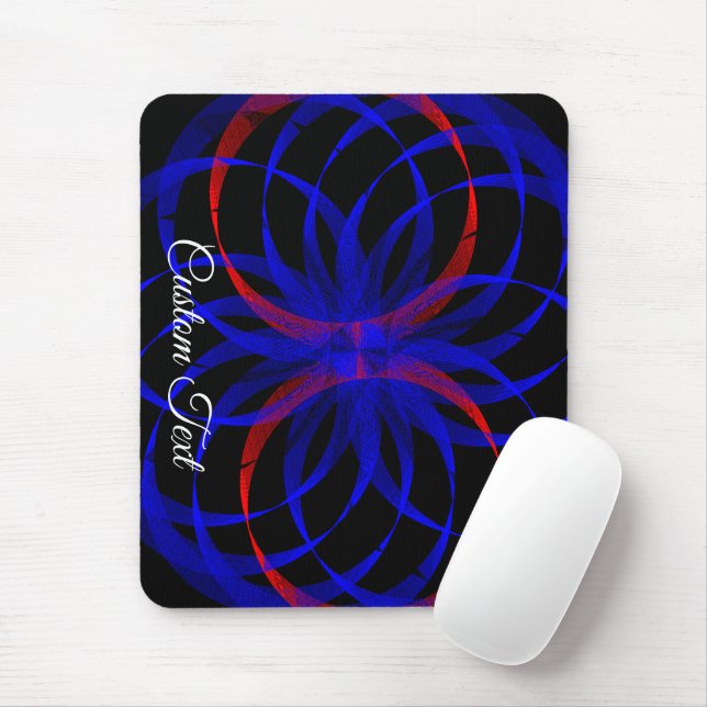 Double Blueberry Color Geometric Mouse Pad Mousepad (Mit Mouse)