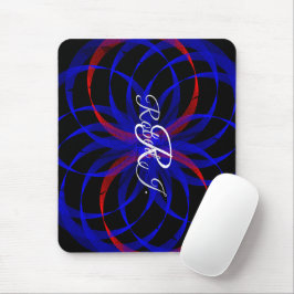 Double Blueberry Color Geometric Mouse Pad Mousepad