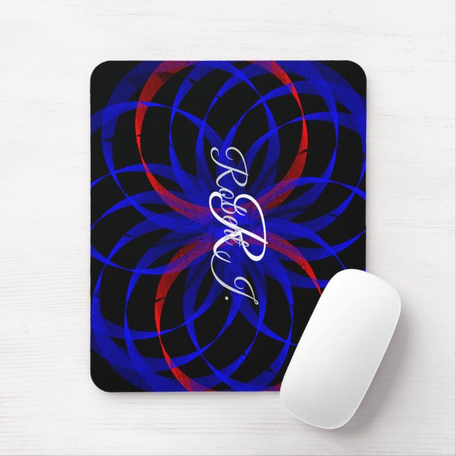 Double Blueberry Color Geometric Mouse Pad Mousepad (Mit Mouse)