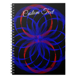 Double Blueberry Color Geometric Spiral Notebook Notizblock