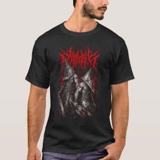 DOUBLE CHAD PYRAMID HEAD METAL LOGO SILENT HILL FI T-Shirt