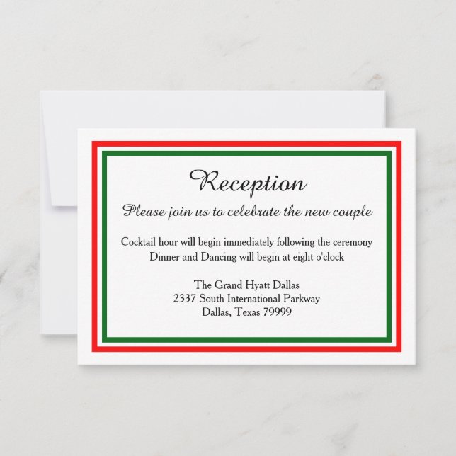 Double Christmas Trim-Empfang-Invition Einladung (Vorderseite)