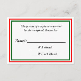 Double Christmas Trim - RSVP-Karte RSVP Karte