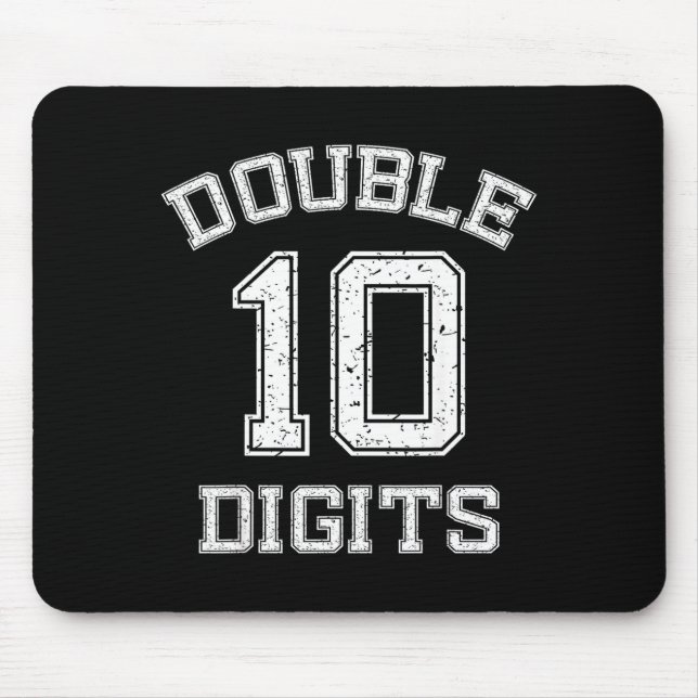 Double Digits 10th Birthday 10 Year Old  Mousepad (Vorne)