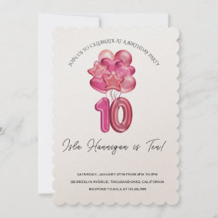 Double Digits Birthday Bash Einladung