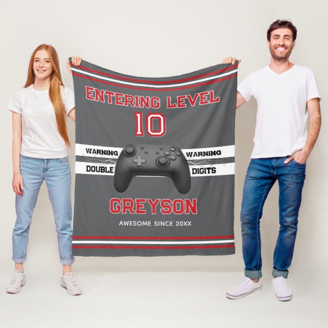 Double digits! Perfect Ten Year old Birthday  Flee Fleecedecke (Beispiel)