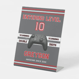 Double digits! Perfect Ten Year old Birthday  Pede Sockelschild