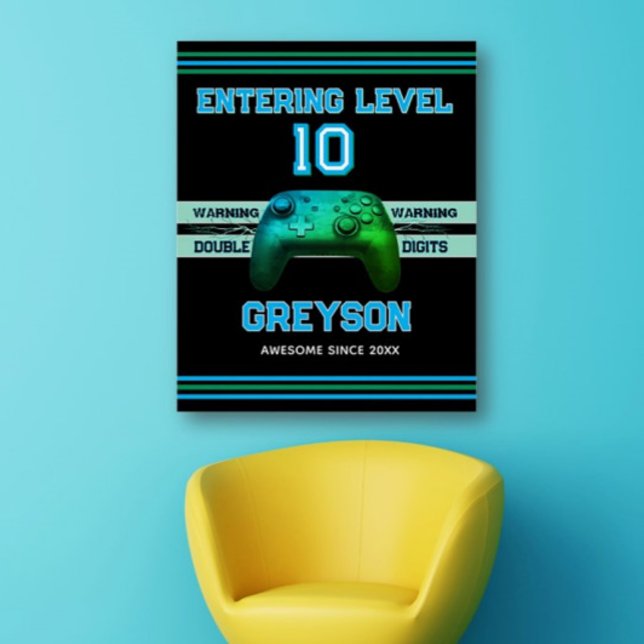 Double digits! Ten Year old's Birthday  Poster (Von Creator hochgeladen)