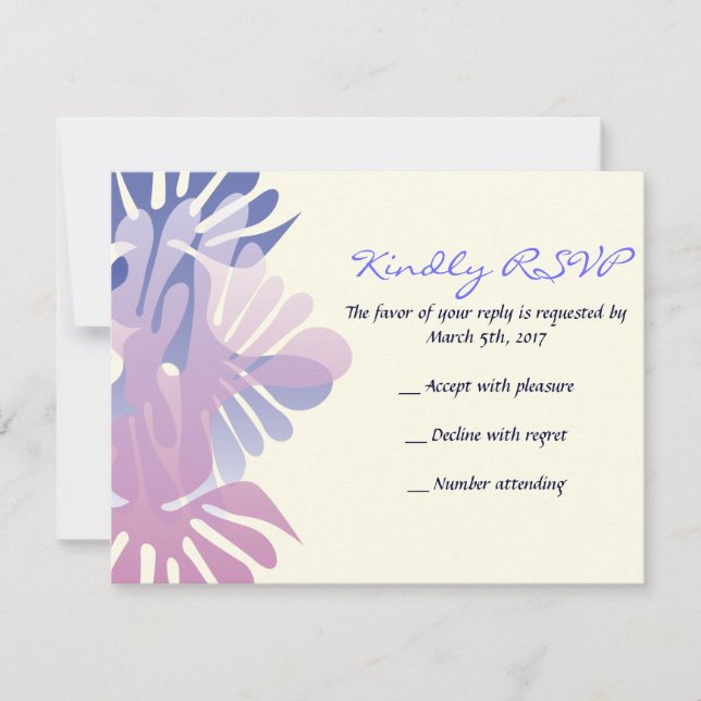 Double Doves B'nai Mitzvah Einladung Antwort Karte (Vorderseite)