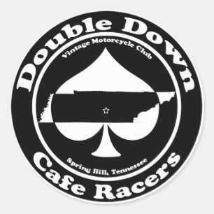 Double Down Cafe Racers Aufkleber