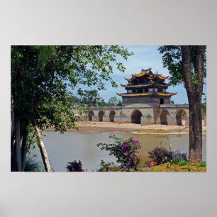 Double Dragon Bridge, Chenguan, Yunnan - China Poster
