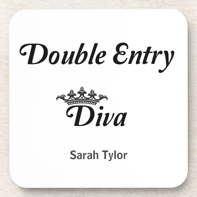 Double Entry Diva Getränkeuntersetzer (Vorderseite)