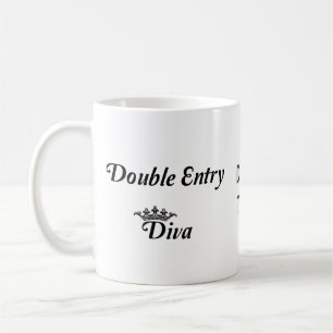 Double Entry Diva Kaffeetasse