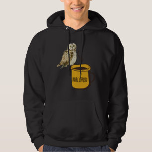 Double Espresso Coffee Niedlich Funny Owl Vogelbeo Hoodie
