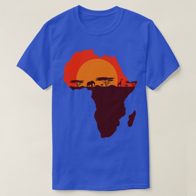 Double Exposure Art Africa Safari Funny Gift Idee T-Shirt (Design vorne)