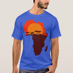 Double Exposure Art Africa Safari Funny Gift Idee T-Shirt