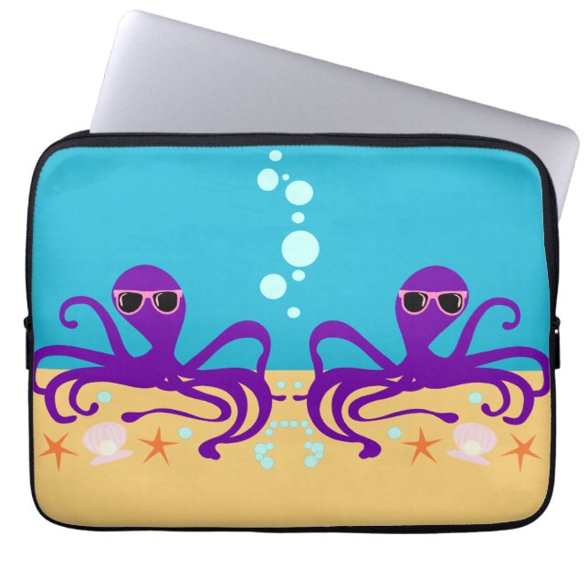 Double Groovy Octopus Laptopschutzhülle (Vorderseite)