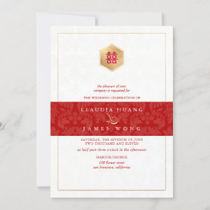 Double Happiness Imitats Rose Gold, DIY Hintergrun Einladung