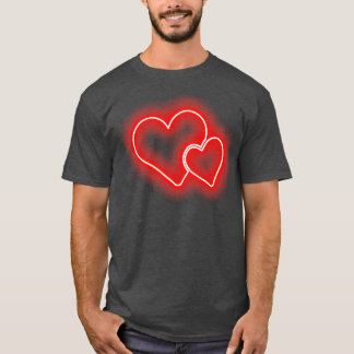 Double Hearts Valentinstag Liebe Romc T-Shirt