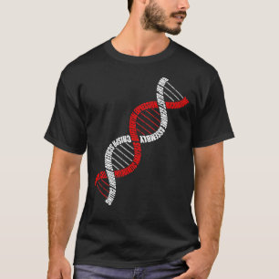 Double Helix DNA Bioinformatique word Cloud T-Shirt
