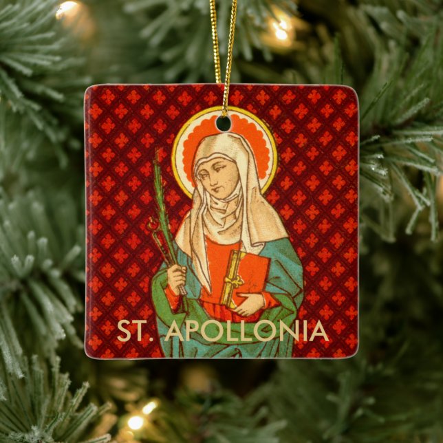 Double Image St. Apollonia (VVP 001) Square Keramikornament (Baum)
