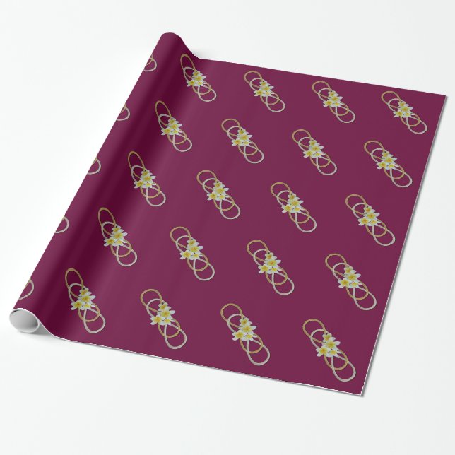 Double Infinity BiColor Frangipani Geschenkpapier (Ungerollt)