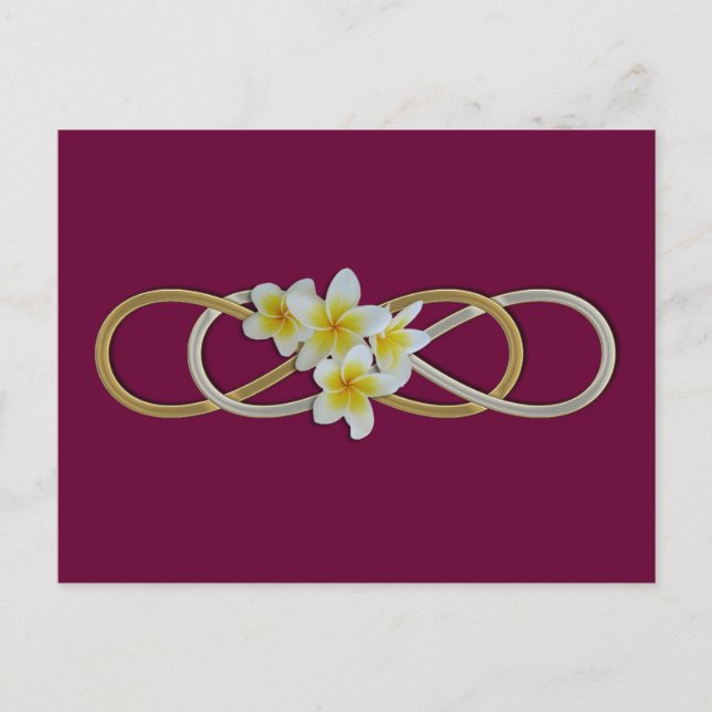 Double Infinity BiColor Frangipani Postkarte (Vorderseite)