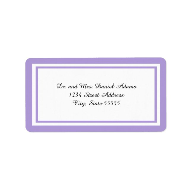 Double Lavender Trim - Address Label Adressaufkleber (Vorne)