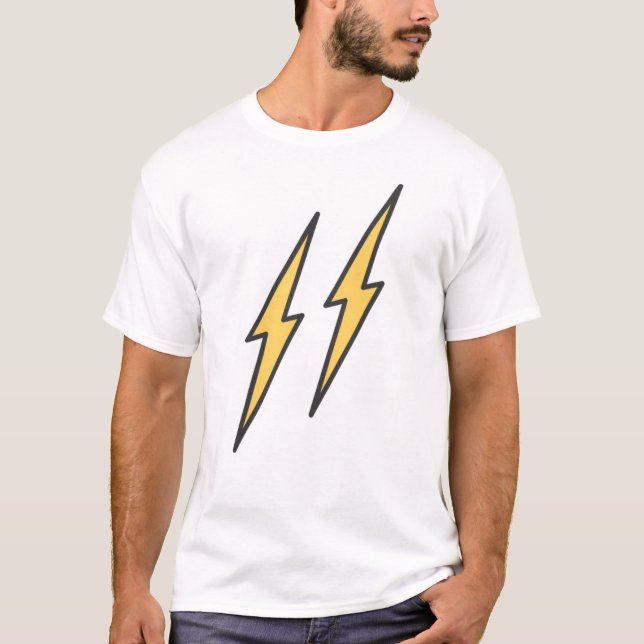 Double Lightning Bolt Icon design T-Shirt (Vorderseite)
