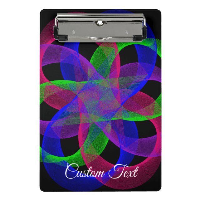 Double Loop Mesh Geometric Mini Clipboard Mini Klemmbrett (Vorderseite)