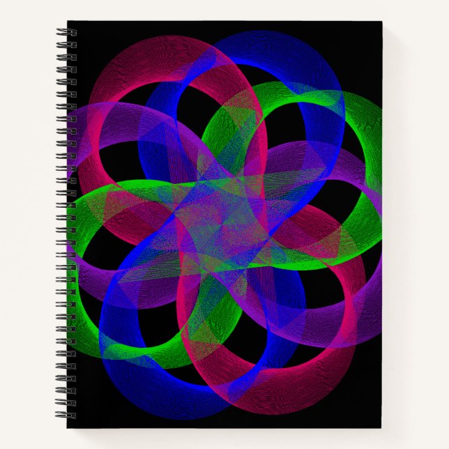 Double Loop Mesh Geometric Notebook Notizbuch (Vorderseite)