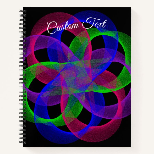Double Loop Mesh Geometric Notebook Notizbuch (Vorderseite)