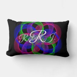 Double Loop Mesh Geometric Throw Pillow Lendenkissen