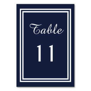 Double Navy Trial - Table Card Tischnummer