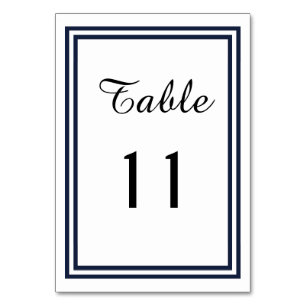 Double Navy Trial - Table Card Tischnummer