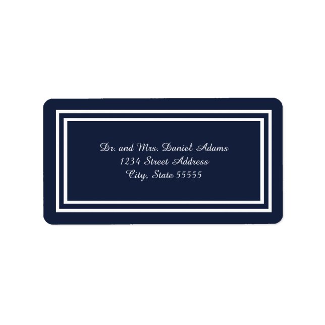 Double Navy Trim - Adressetikett (Vorne)