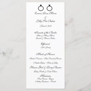 "Double Rings" Hochzeitsprogramme Programm