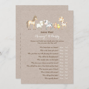 Double Side - Baby Shower Games wünscht Ratet We Einladung